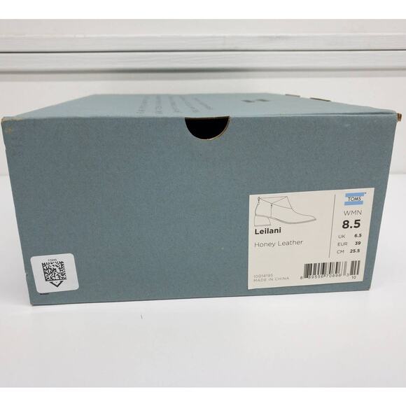 TOMS Honey Leather Leilani Suede Ankle Booties 8.5 - Picture 9 of 9